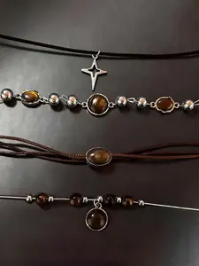 Women's Elegant Pendant Necklace, Mixed Material Design, Perfect Gift for Women & Men, Ideal for All Occasions, Necklets