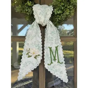 Custom Monogram Toile Sash