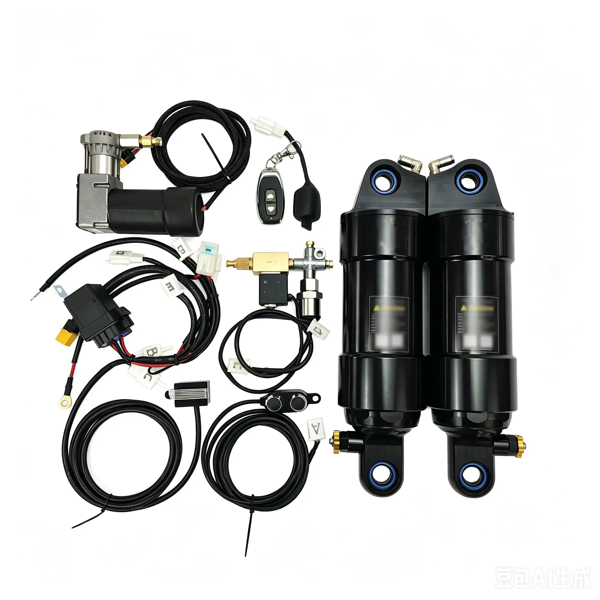 Factory Direct Motorcycle Rear Air Shock Absorber, Compatible with Harley Fat Boy and Street Boss
