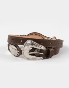 Concho Western Belt, Dark Brown Concho Western Belt, Dark Brown
