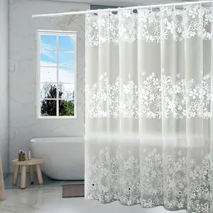 Shower Curtain Liner, 4G PEVA Shower Liner, Plastic Waterproof Shower Curtains, 72x72 inch with Grommet Holes 3 Magnetic Weights