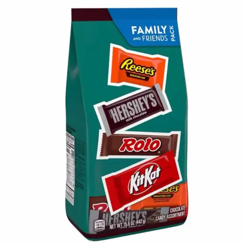 Jumbo Bulk Bag Chocolate Assortment - Bite-Sized Milk Chocolate, Creamy Treats, Almond-Topped Snacks, Almond Joy, KitKat, Reese’s Pb + Choc Combo, Hershey’s, Nut-Containing Variety for All Ages