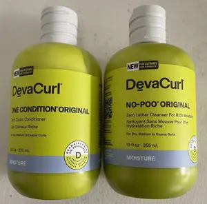 DEVA CURL No-Poo Original Rich Shampoo & One Conditioner Duo 12 oz NEW Bottles