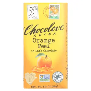 Chocolove Orange Peel in Dark Chocolate, 55% Cocoa, 3.2 oz (90 g)