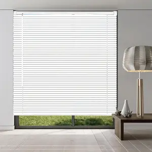 1" Cordless Mini Blinds 20" W x 36" H, White Vinyl Horizontal Light Filtering Blinds for Indoor Windows, Office, Kitchen, Bathroom and Living Room