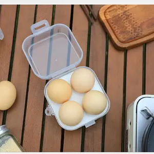 4Grid Portable Egg Storage Box - Durable Plastic, Shockproof Design, Suitable for Travel, Camping, and Kitchen Use - Keeps Eggs Safe and Intact, Modern Style, Kitchen Essential, Fashionable Design, Safety Lid Features