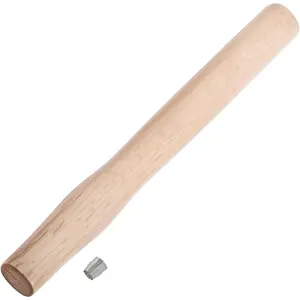 Premium Oak Hammer Handle Replacement 40cm Long Wood Tool Handle,Ball Peen Hammer Handles with a Steel Wedges Suitable for Small Hammers or Axes with 30*22mm Tenons