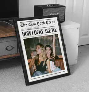 Custom Newspaper Print, Custom Friendship Wall Art, College Dorm, Gift for Friend, Best Friend Gift Poster