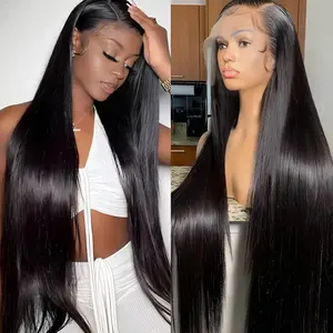 Lemoda SKINLIKE Real HD Lace Wigs 210% Density Straight 13x4 Full Lace Frontal Wigs 12A Brazilian Straight Virgin Human Hair Lace Front Wig Invisible 0.1mm Ultra-thin Frayed Ends Tiny Knots