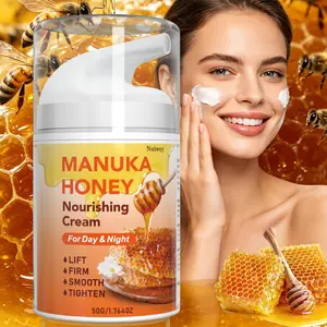 1.764OZ Manuka Honey Moisturizing cream, Manuka Honey Nourishing Cream for body with Jojoba Oil, Caffeine, Vitamin E, TIGHTEN Body Tightening Cream, Honey Firming Cream Deep Nourishment And Long-Lasting Moisture, Summer Essentials,Suitable for gifting