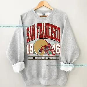 [Sale Up To 50%] San Francisco Football 49 Vintage Sweatshirt, San Francisco Football Sweater, San Francisco Football Crewneck, Gift For Fan, Trendy USA Cotton Fabric