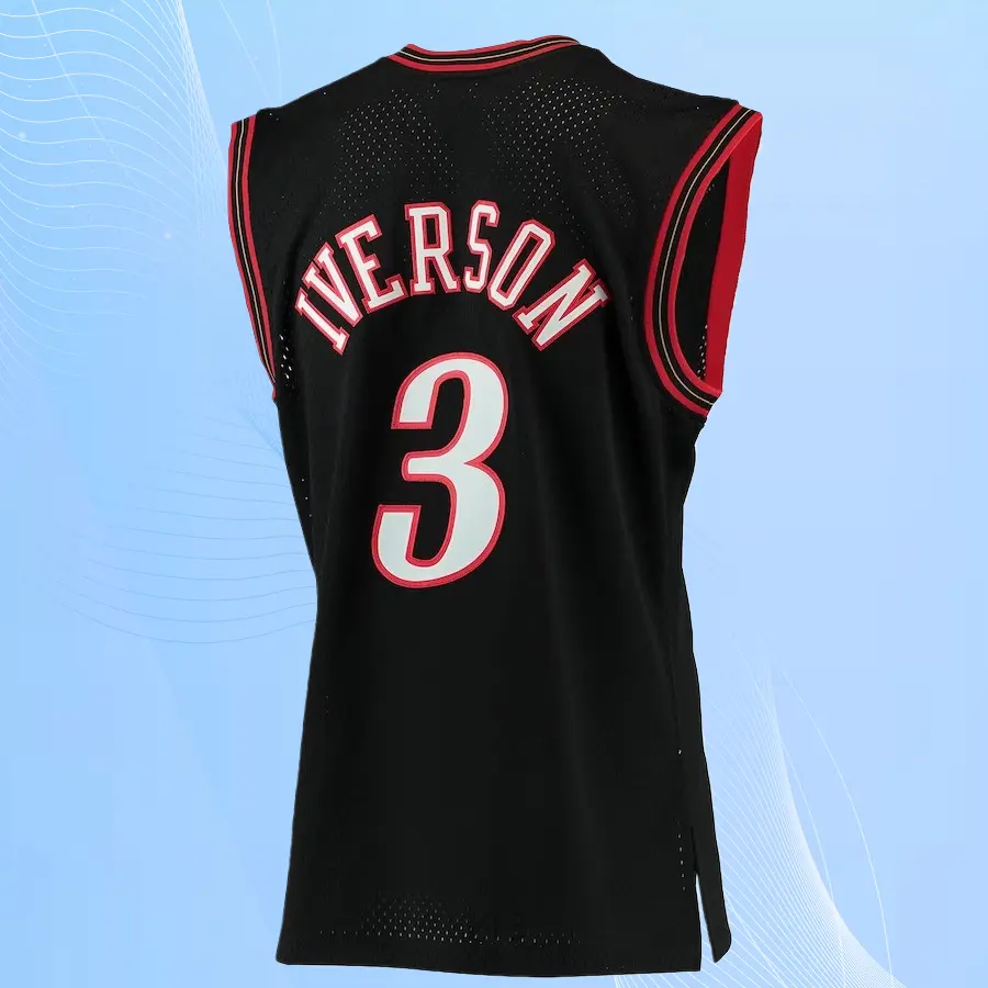 Allen Iverson Classic-Design stitched Basketball Jerseys Retro Men's Sleeveless Black shirt