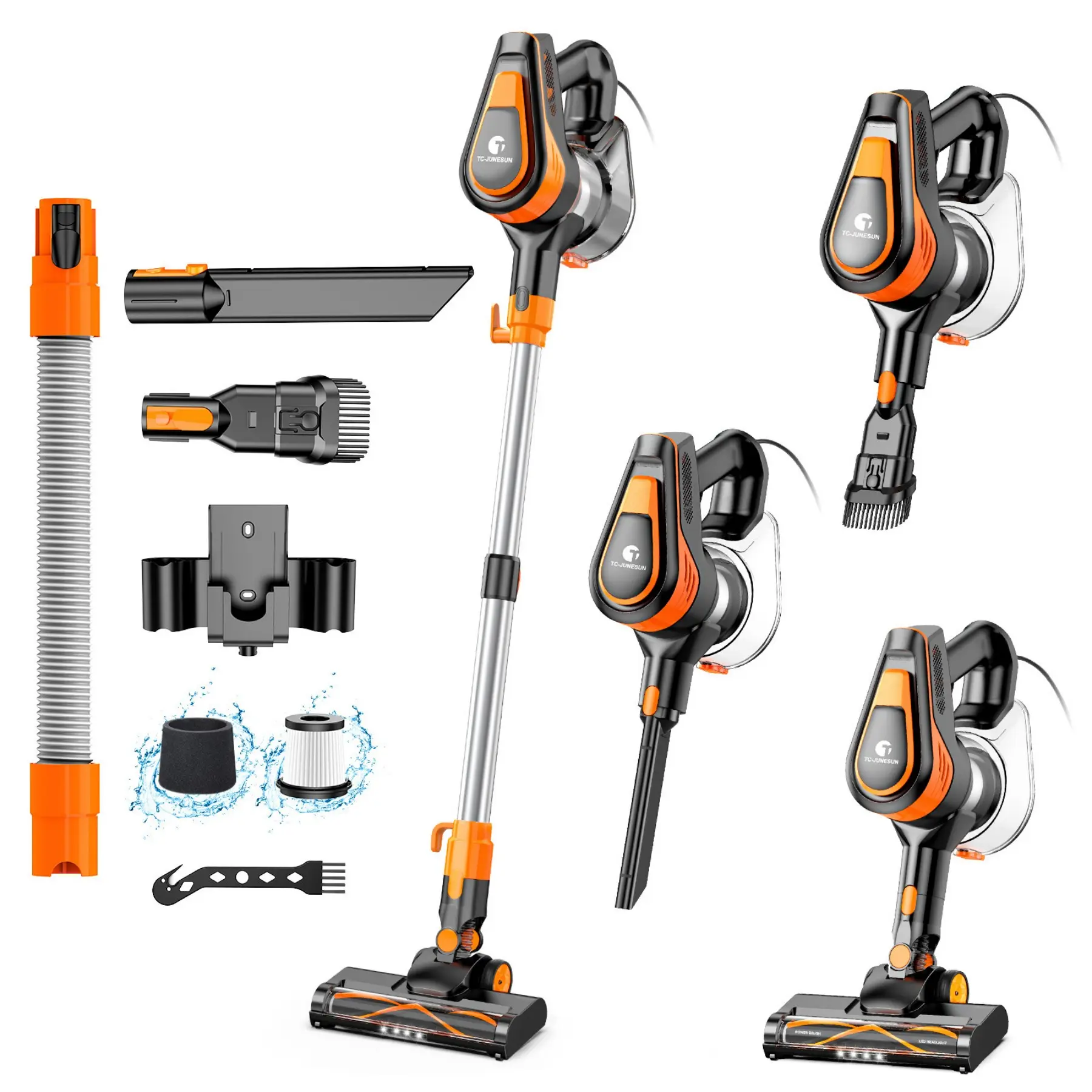 [DealsForYouDays]TC-JUNESUN 1906P 600W Corded Stick Duct High Power Vacuum Cleaner, 20000Pa Powerful Suction, Lightweight Design, 2 Speed Modes, HEPA Filter, Ideal for Hardwood Floors & Carpeting, Hepa Upright Vacuums, Stick Vacuums