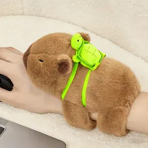Cute Capybara Plush Toy Soft Stuffed Animal with Turtle Backpack, 1 Count Capybara Snap Ring, Perfect for Birthday, Festival, Ideal Gifts & Home Decor