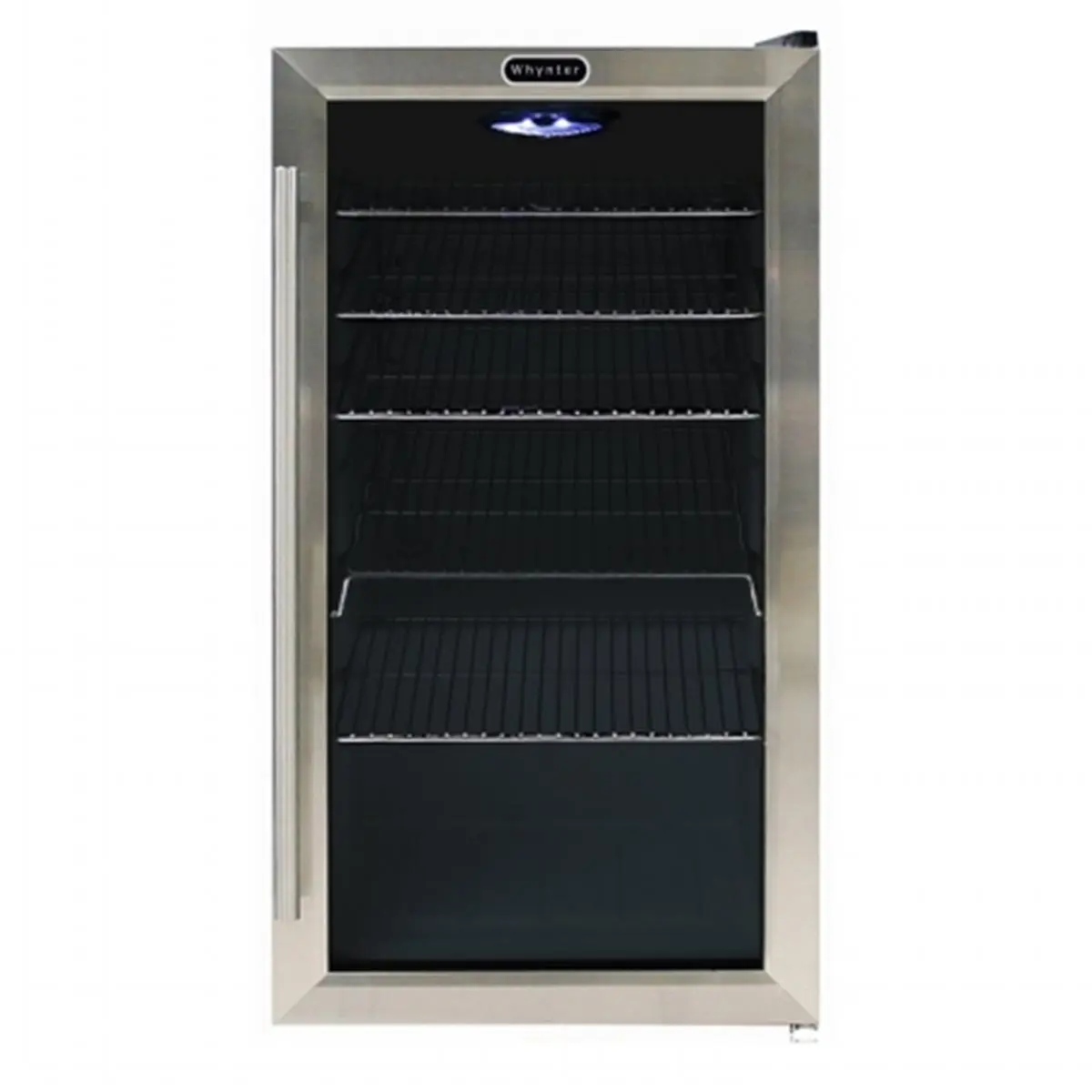 Whynter BR-130SB Rectangular Corded Unit Stainless Steel Freestanding Cooling Fridge, Internal Fan, Adjustable Soft Interior LED Light, 120-Can Hold (12 oz. Standard Cans), 30ºf-60ºf Cooling Range, Beverage Refrigerator