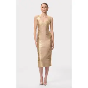 THE METALLIC SANDRA DRESS