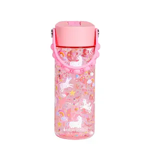 Elemental Splash Pop 18 oz Leak-Proof Kids Water Bottle - BPA-Free Tritan, Pop-It Handle, Straw Lid, Dishwasher-Safe, School, Travel, Sports