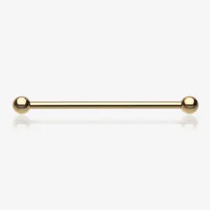 Pure24K Implant Grade Titanium Internally Threaded Basic Industrial Barbell