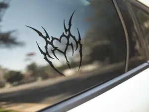 Cyber Heart Vinyl Decal - 651 Permanent Vinyl for Car, Laptop, and Window Accessories - Durable, Weather-Resistant, Self-Adhesive Backing