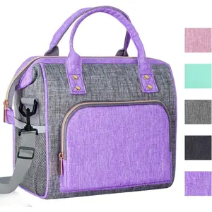 Lunch bags for women insulated lunch bag for men large reusable tote bag leakproof cooler lunch bags for work cute reusable lunch bags womens lunch bag for office picnicpurple