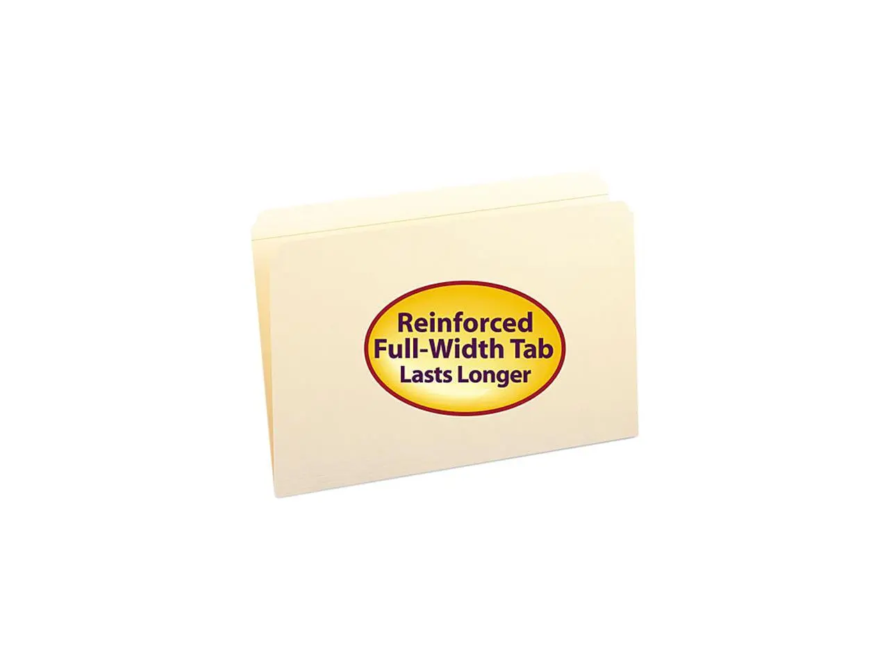 Smead 15310 File Folders, Straight Cut, Reinforced Top Tab, Legal, Manila, 100/Box