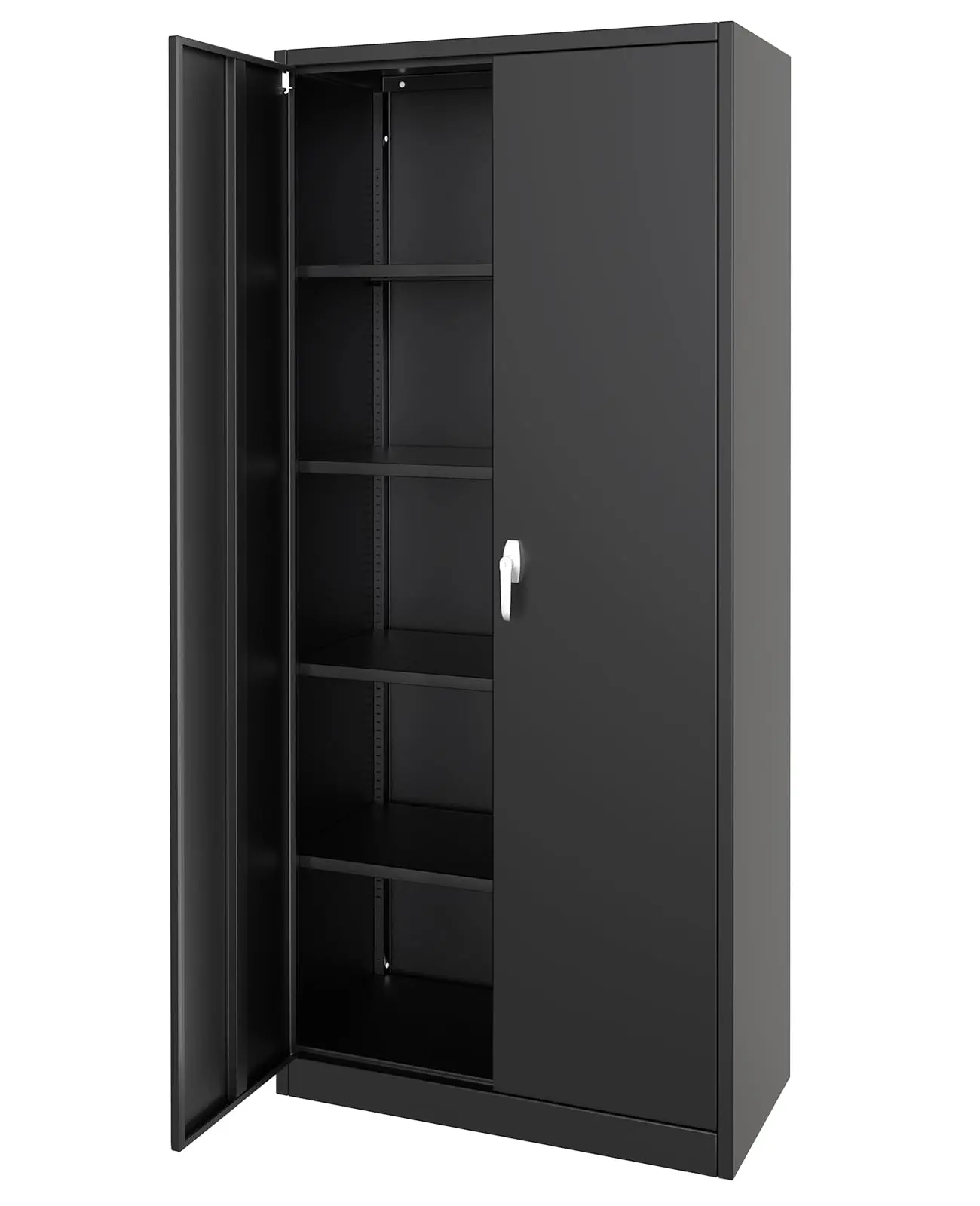 GARVEE Metal Storage Cabinet with Lock,Steel Tool Cabinet with 4 Adjustable Shelves and 4 Adjustable Feet,for Home,Garage,Office,Shop 71" H