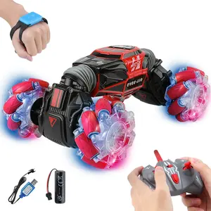 Gesture Control Stunt RC Car with 2 Controllers – 360° Spin, Cool LED Lights, Remote Control Toy for Kids Gift,Fun Parent-Child Interactive Toy