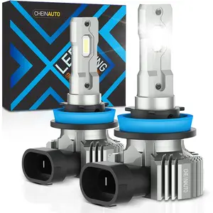 Garvee LED Headlight Bulbs H11, 12000 lumens 6000K 450% Brighter High and Low Beam Lights, Wireless H11 Headlight Bulbs Cool White Light, 2 Pieces