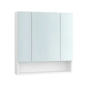 【Deals For You】SONGMICS Medicine Cabinet Mirror, Bathroom Mirror with Storage, Bathroom Mirror Cabinet, Wall Mirror Cabinet, Open Compartment, Adjustable Shelves
