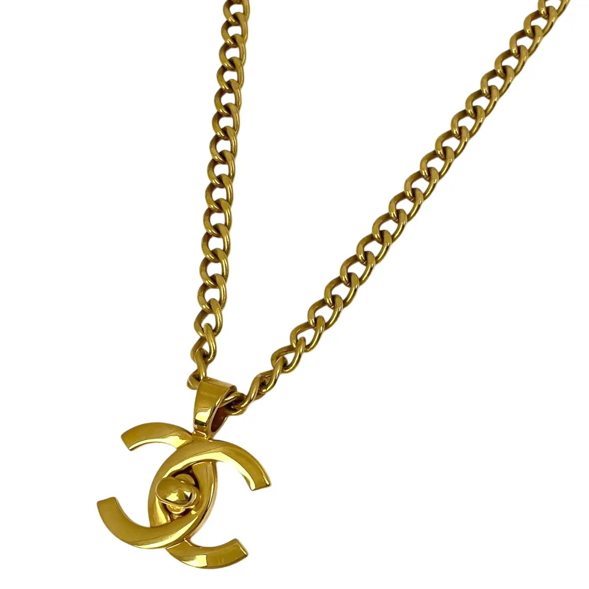 Pre-owned Chanel Turnlock Chain Pendant Necklace 4000031638230