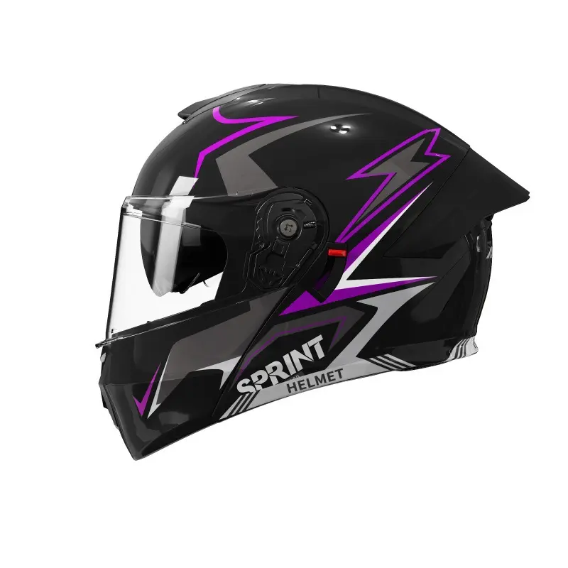 Unisex Modular Full Face Helmet - Winter-Friendly All-Season Protective Gear with Adjust Straps, Flip-Up Visor, Moisture Wicks, 39*26*26cm for Motorcycle, Electric Scooter Users, Lightweight Construction