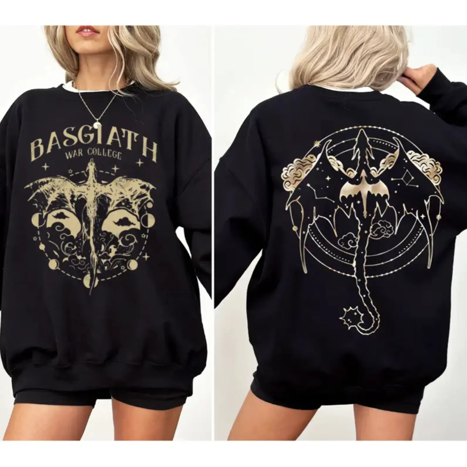 Basgiath War College Sweatshirt - Hoodie - TShirt, Fourth Wing Dragon Rider Tee, Rebecca Yarros Iron Flame Merch, Fantasy Bookish Merch, BookTok Gift for Readers