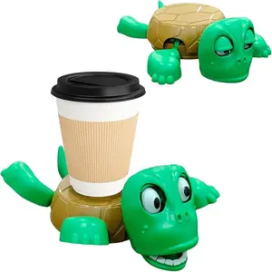 Interactive Turtle Coaster | Triggers a fun interaction when a cup is placed upon it. Heat-resistant up to 200°F, crafted from high-quality PETG material to effectively protect furniture, and easy to clean—an ideal gift for both home and office use.