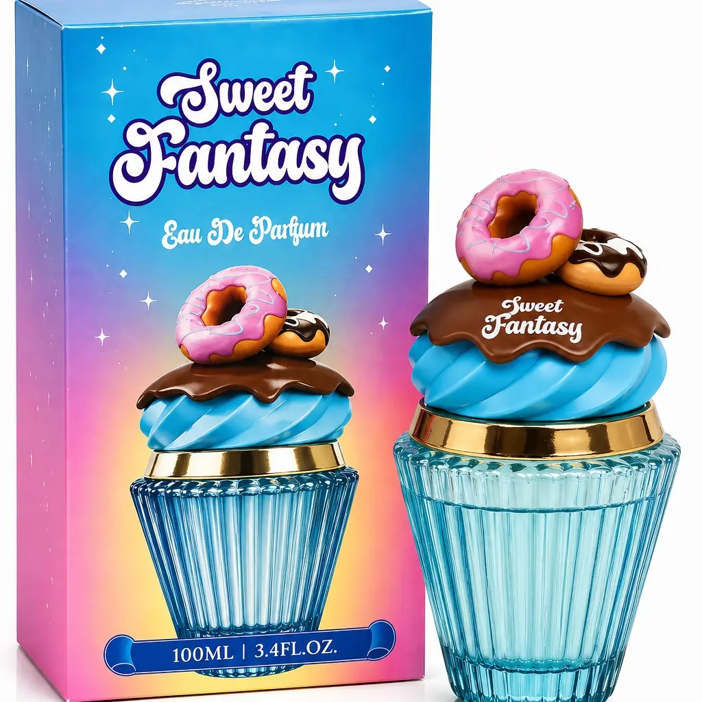 Zakat  Sweet Fantasy Eau De Parfum 100ML | Sweet Gourmand Perfume | Long Lasting Women Fragrance | Cute Donut Bottle | Perfect Gift
