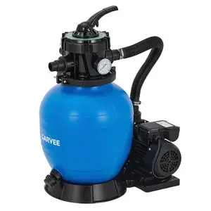 Garvee High-Efficiency 13 Inch Pool Sand Filter Pump System, 1/2HP 2642GPH / 3/4HP 3435GPH Replacement Pump for Above Ground & Inground Pool, Equipped with 7-Way Multi-Port Valve and Strainer Basket, Complete Combo Kit