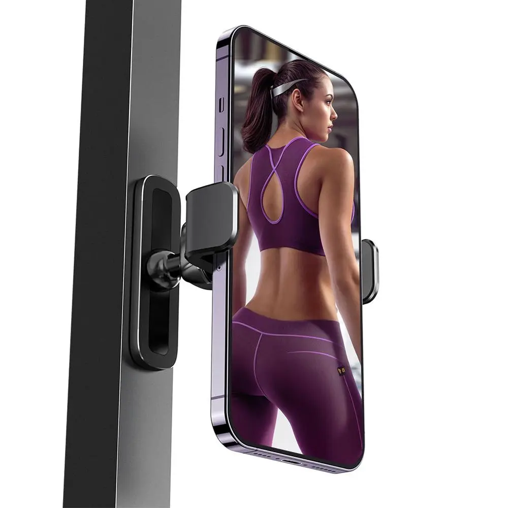 Magnetic Phone Holder for Gym, 360 Degree Adjustable Phone Mount, Universal Smartphone Holder, Phone Holder for Fitness, Fitness Essentials, Fitness Equipment, Cell Phone Mount