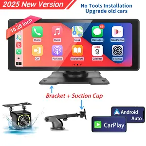 Carplay Screen 2025 New Car Stereo Wireless CarPlay & Android Auto 10'' HD Touchscreen Car Video Players with Screen Mirroring Optional Rear View Camera