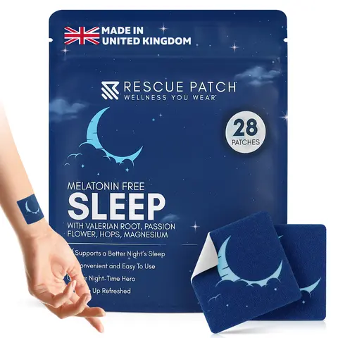 Rescue Patch - 28 Patches per Pack   – Melatonin-Free, Natural Sleep Aid for Restful Nights