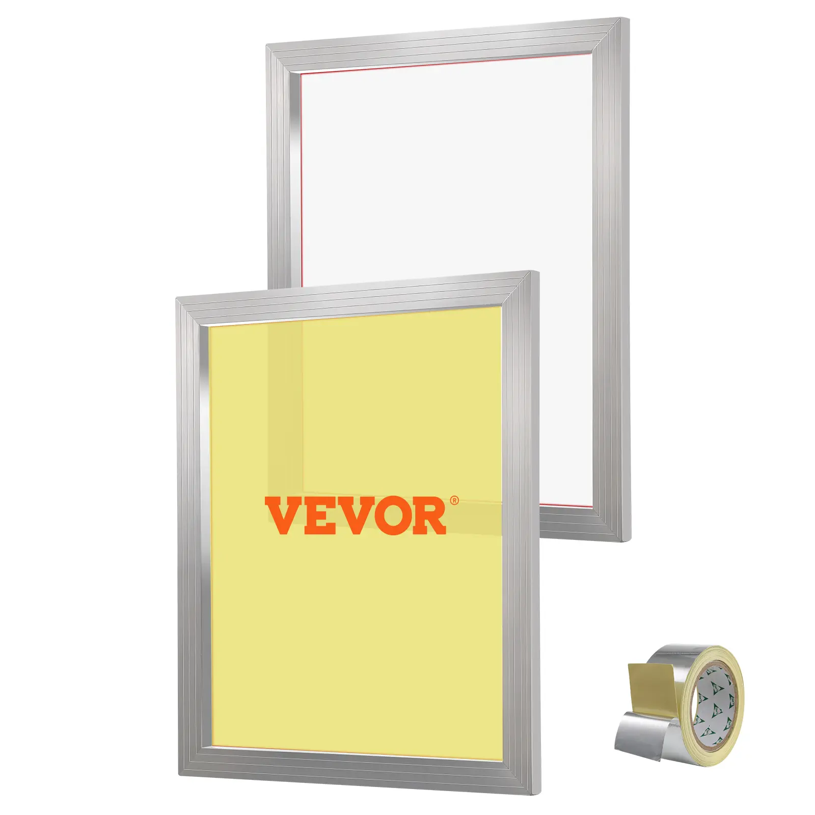 VEVOR Screen Printing Kit Set, 2 Aluminum Alloy Laser-Welded Silk Screen Frames (20x24in), 160-Count High-Tension Nylon Mesh, Sealing Tape for T-Shirt DIY Crafts, Stable Home Supplies Printing Frames, Handmade Gifts, Glossy,toolupgrade