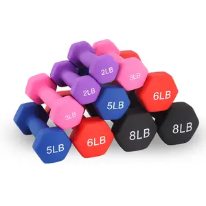 FOXTEEN Neoprene Dumbbell Hand Weights for Exercise and Muscle Toning Adjustable Foldable Ab Workout Equipment sensory grippie set fitrx adjustable dumbbell Coated All-Purpose Barbell Set muscle exercise equipment workout Sets Colors