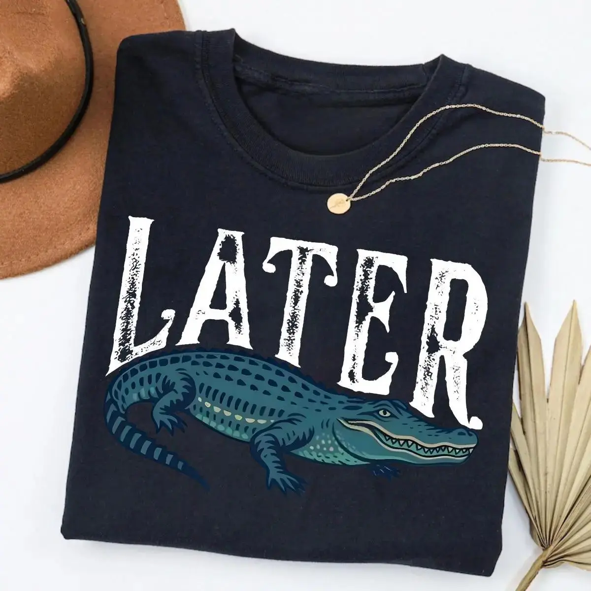 Later Gator 【100% cotton】 T-Shirt, Funny Alligator Sweatshirt, Southern Saying Gift, Retro Gator Tee, Florida Lover Top, Crocodile Shirt