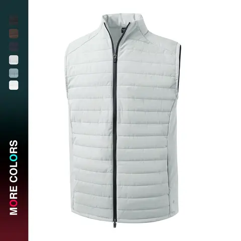 MAELREG Men's Lightweight Puffer Vest Water-Resistant Quilted Full Zip Sleeveless Jacket Old Money Golf Outdoor Winter Outerwear Tops