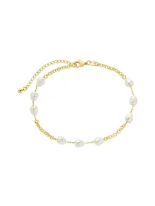 Allie Stationed Pearl Anklet