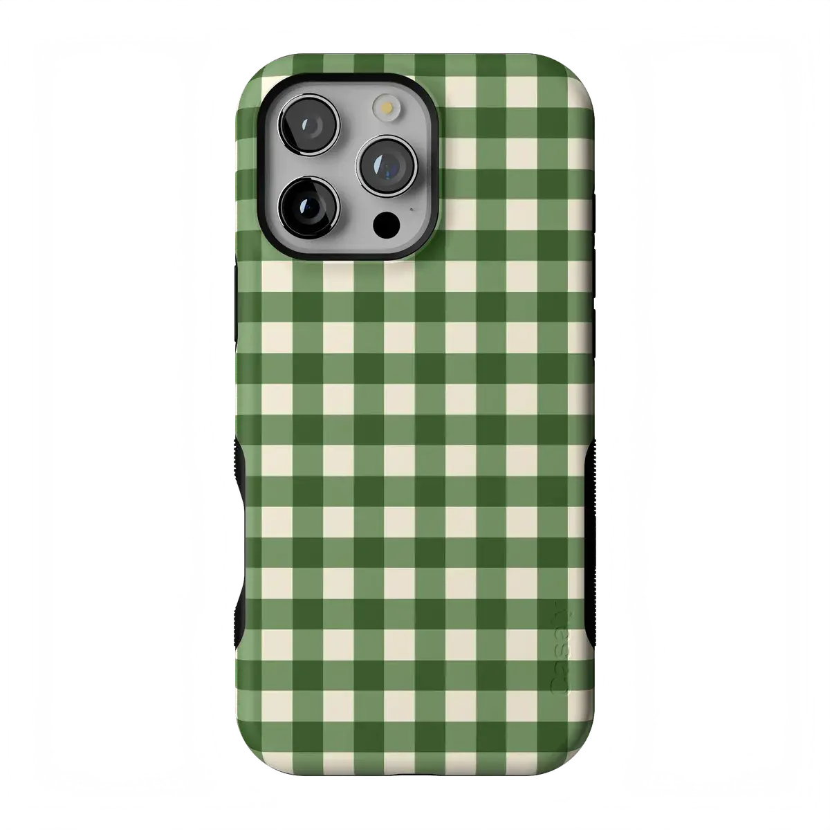 Casely iPhone 16 Pro Max Case | Checked Twice | Green Plaid | Bold Protective Design | Compatible with MagSafe