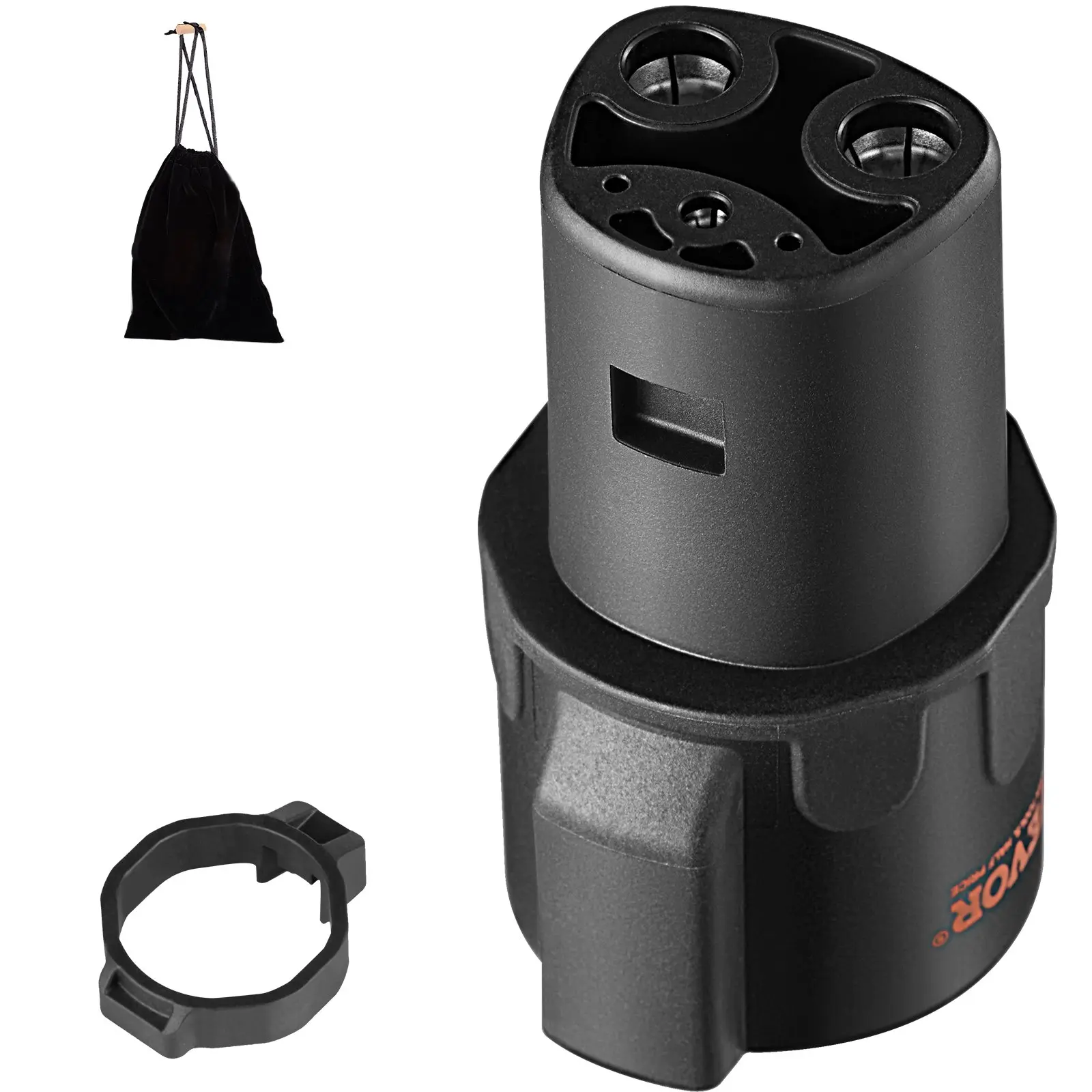 【Summerfinds】VEVOR  J1772 to Tesla Charger Adapter, 80 Amp 240V AC, SAE J1772 EV Charging Adapter to Tesla Plug, with Storage Bag Anti-Drop Lock IP65 Material, Compatible with Tesla Model 3, Y, S, X