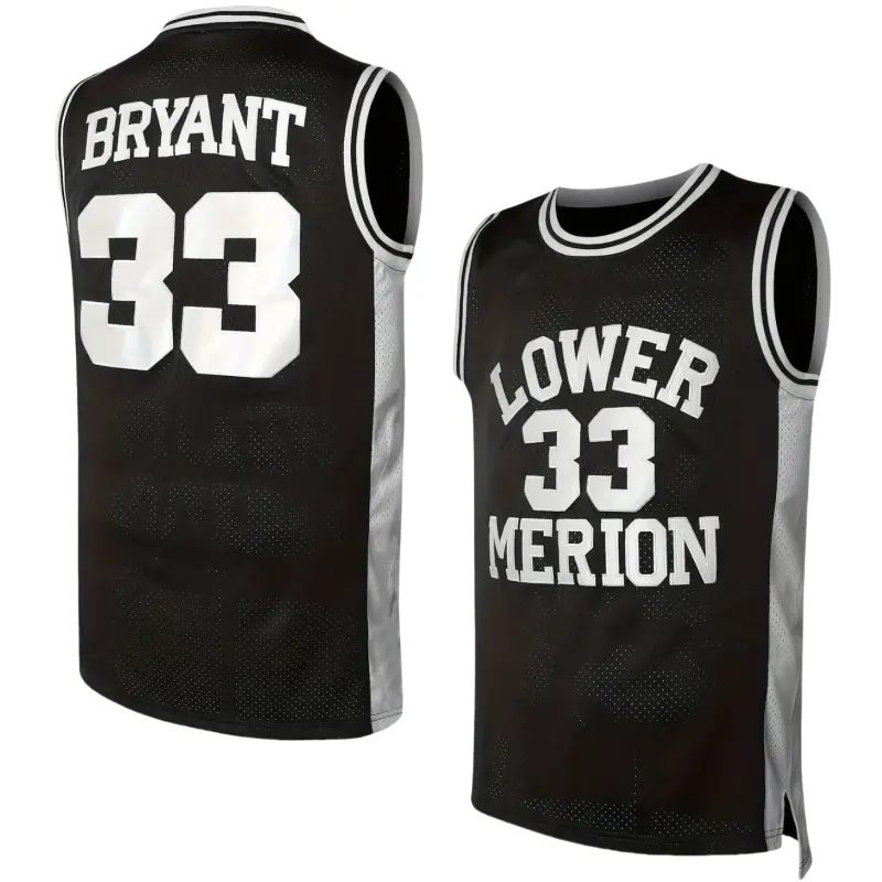Men's #33 Lower Merion Bryant High School Retro Basketball Jersey Stitched Fan Sportswear Top