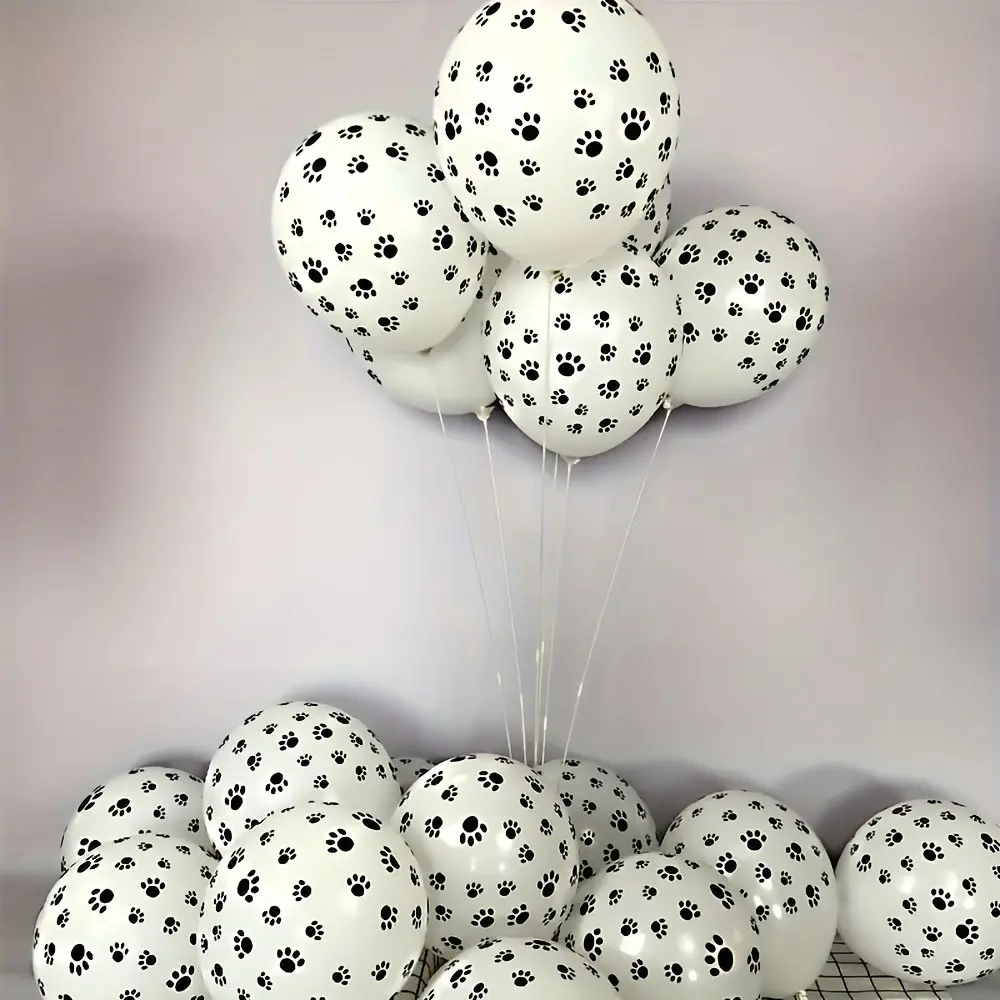 24 Dog Paw Print Balloon Set, 12 Inch Cute Design, High-Quality Latex Balloons, Perfect for Birthday Parties, Puppy Theme, Western Farm Decor, Balloon Arch Decoration, Balloon Party Supplies