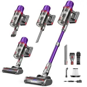 Cordless Vacuum Cleaner,Self-Standing Stick Vacuum Cleaners with HEPA Filter,45-Min Runtime, 180W Powerfu Suction Powerful Suction,Lightweight,Anti-Tangle Brush, LED Light,Detachable Battery, Lightweight for Home/Floor/Carpet/Pet Hair/Car.
