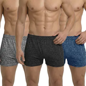 AGILELIN Men's Basic Summer 3-in Shorts - Menswear Soft & High Stretch Loungewear Nightwear, Casual Sexy Bottoms for Home, Beach