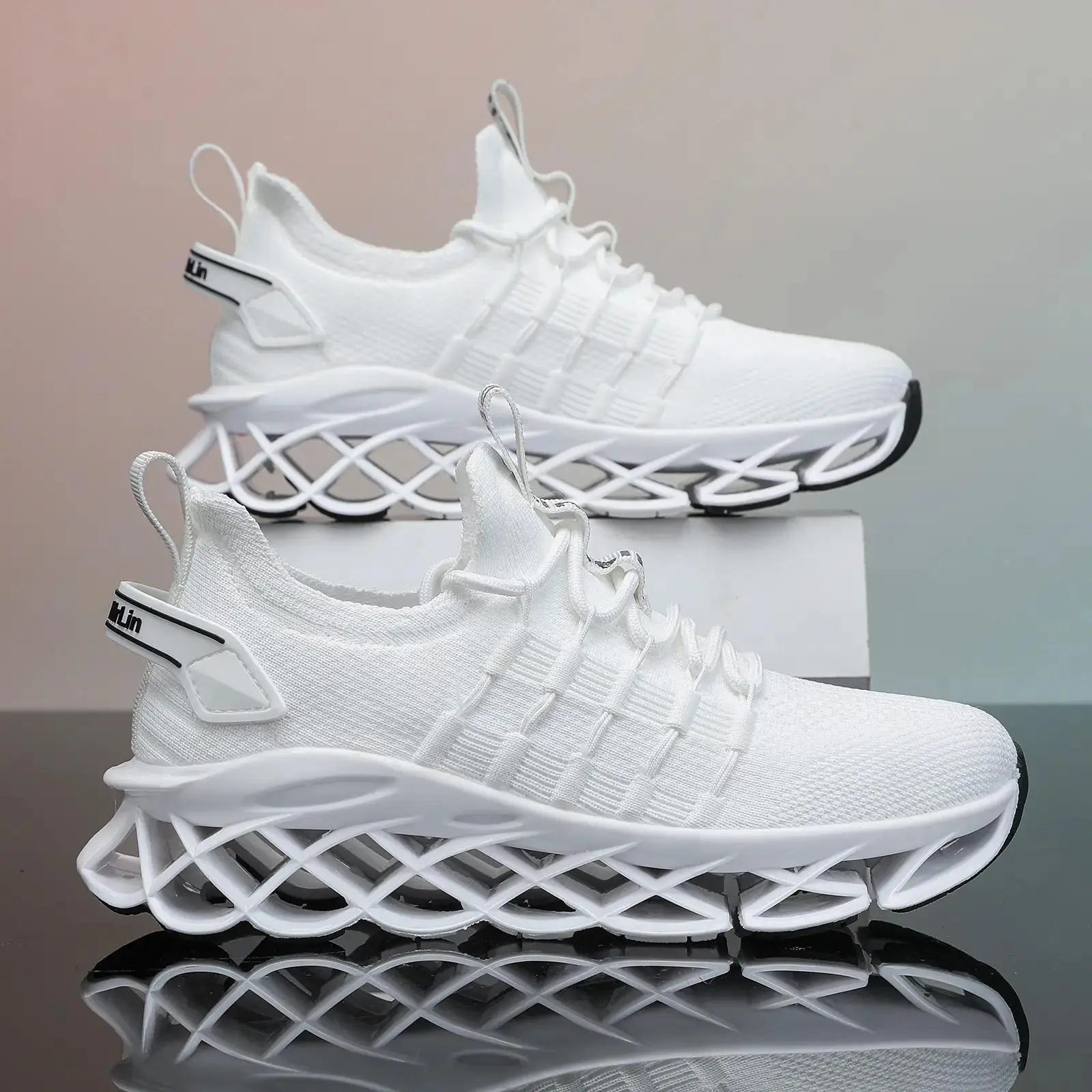 Men's Running Shoes Blade Tennis Walking Fashion Sneakers Breathable Non Slip Gym Sports Work Trainers Footwear Boy